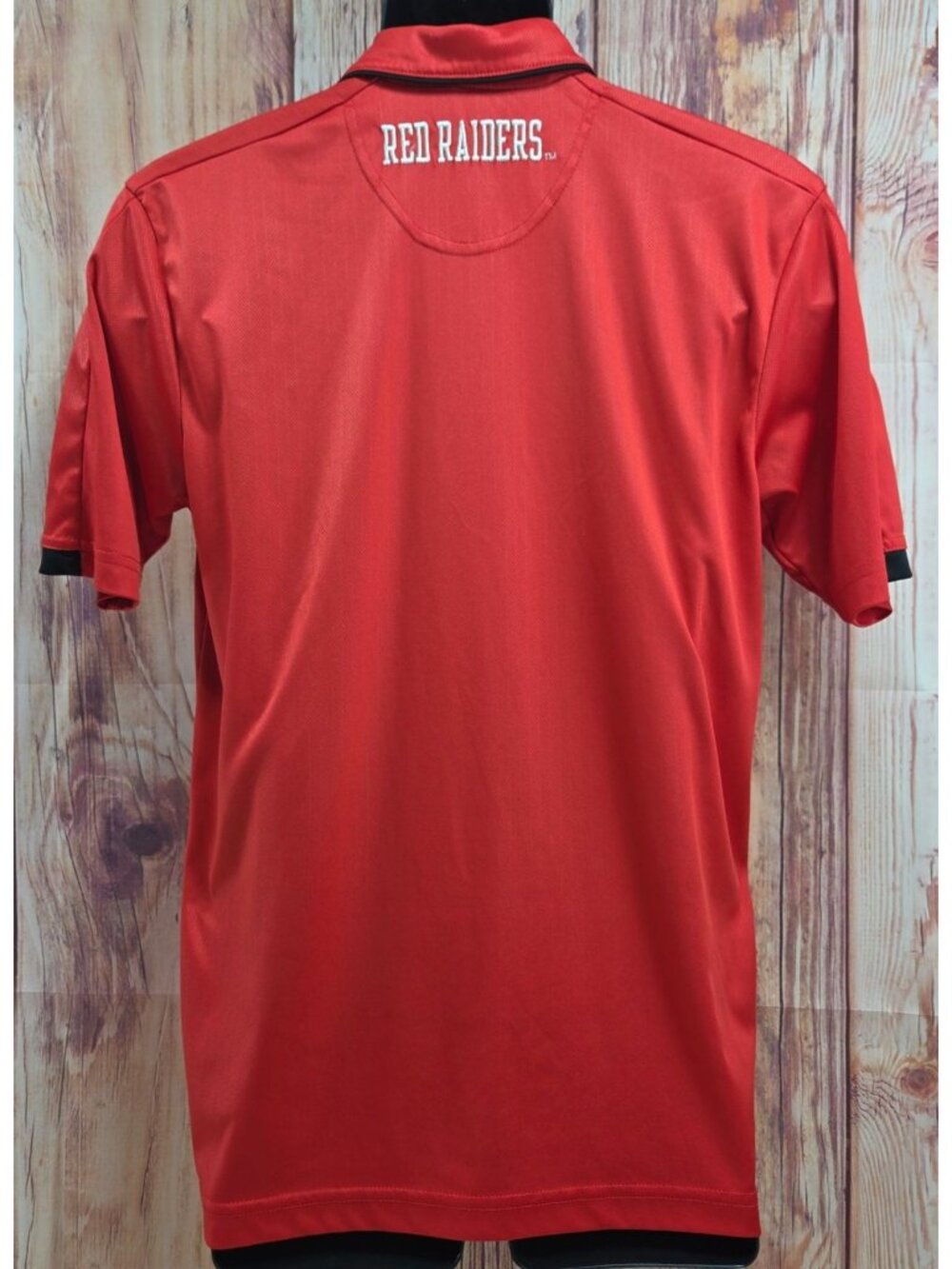 Champion Texas Tech Red Raiders Red Polo Shirt Mens Small Athleticwear - Picture 2 of 9